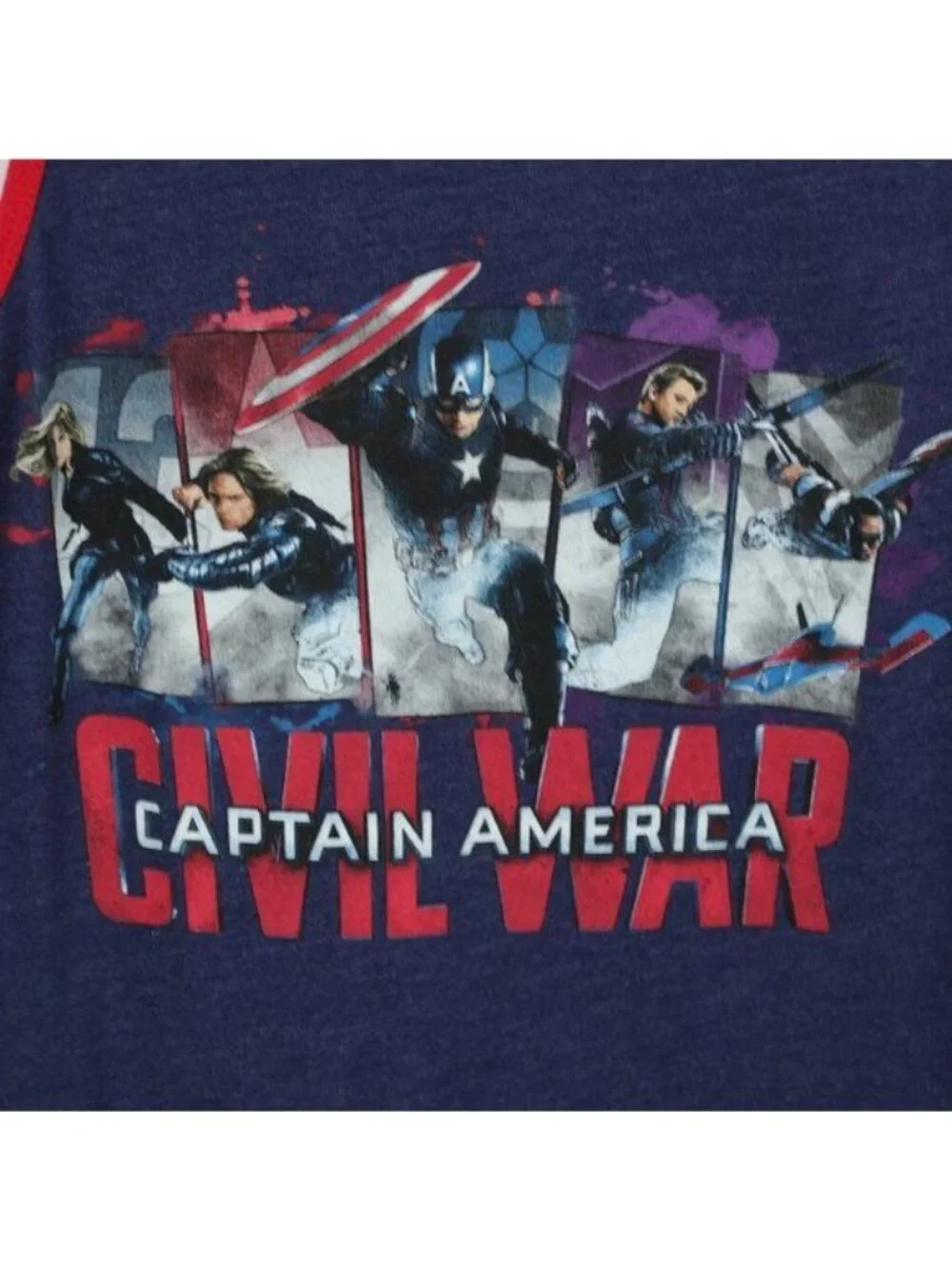 Marvel Captain America Civil War Boys Medium Blue Red Graphic Tank Top
